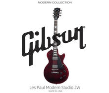 Gibson 吉普森LP Modern Studio 酒红色现代款可切单高把位斜切美产电吉他